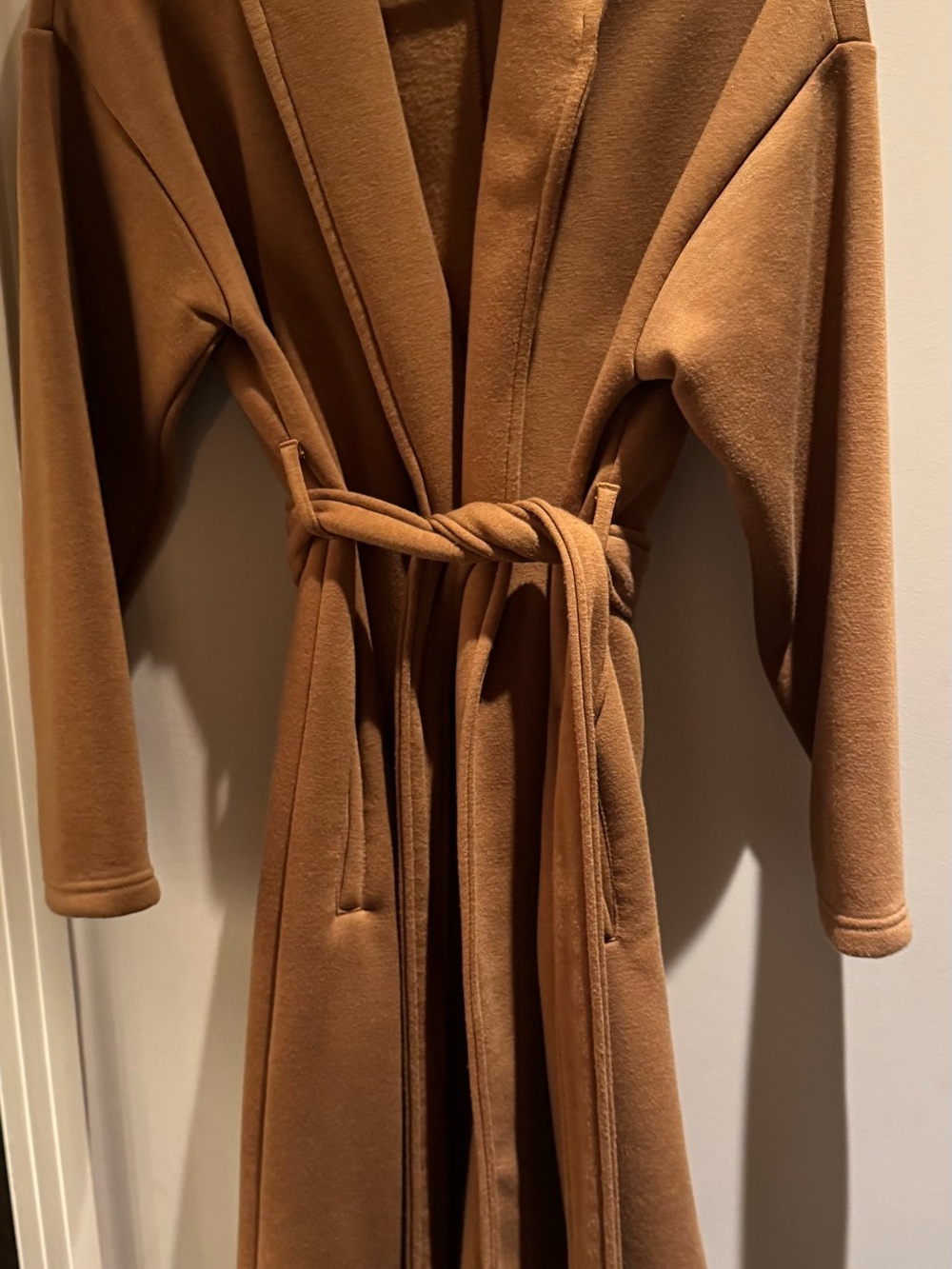 Forever 21 Camel Belted Fleece Coat